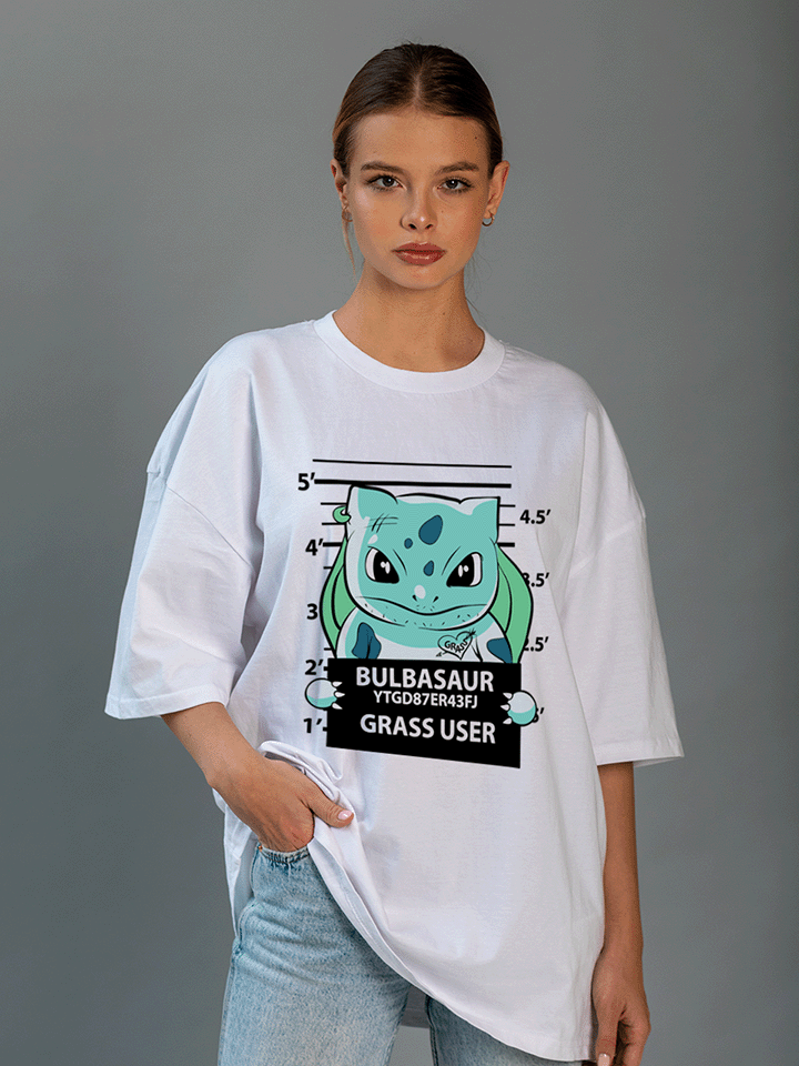 Unisex Oversized "Grass User" T-Shirt – 100% French Terry Cotton